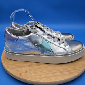 Shu Shop Metallics- Petula Faux‎ Leather Sneaker - Size 10